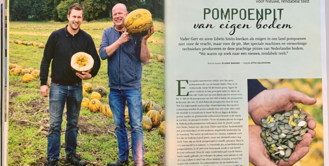 Reportage Landleven: pompoenpit van eigen bodem