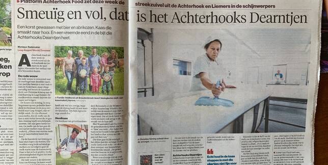 Gelderlander: 'Achterhoek lanceert Week van de Zuivel: ‘Wie Aurora eet, wil nooit meer Old Amsterdam’